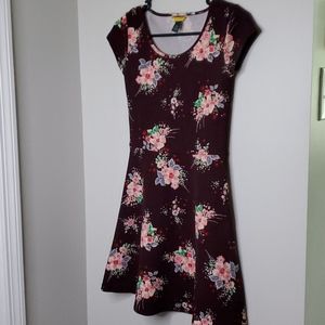 Maroon Prince & Fox Floral Dress